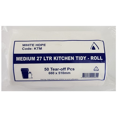 Bin Liners - Medium - 27 Litre 50pc (LS)